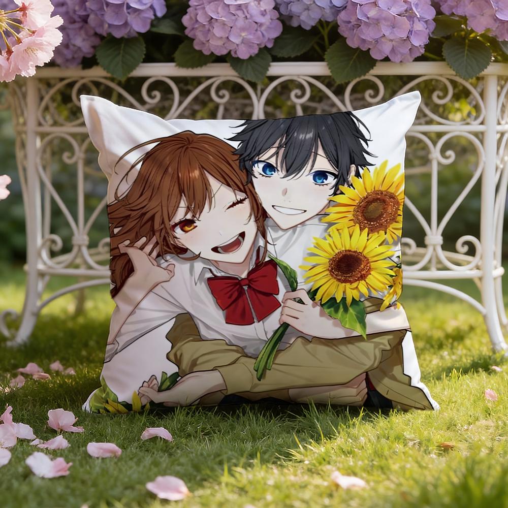 Anime-Cartoon H-Horimiya Kissenbezug Heim & Auto Doppelszenen-Kissenbezug: Wendbar für höchsten Tragekomfort