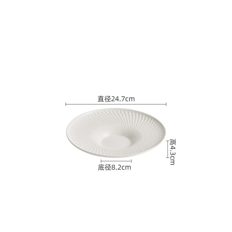 

Рельефная текстурированная керамическая толстая суповая тарелка ресторанная круглая салатная тарелка десертные тарелки для закусок тарелки для пасты специальная столовая посуда
