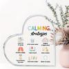 2D Flat, 1pc Retro Heart-Shaped Acrylic Affirmation Plaque - Positive Decor Suitable for Social Workers, Classroom Counselors, Home Desk Decor with Up