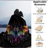 1PC Neon Bat Print Blanket, Throw For Sofa, Bed, Travel, Printing Blanket With Soft And Warm Fabric yy250918140