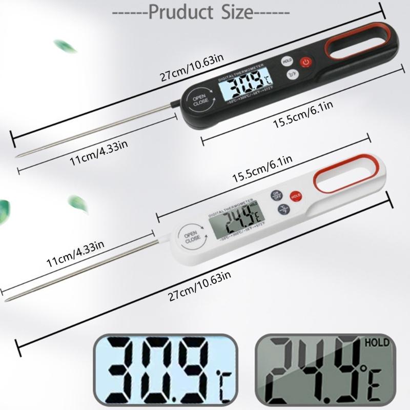 Quick Response Magnetic Back Digital Thermometers For Kitchen Use Measure Meat Oil Liquid Temperature With Clear Display