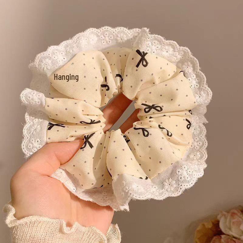 2025 Striped Ball Head Hair Tie: Large Intestine Style for High Ponytails