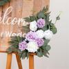 2Pcs Artificial Flower Swag for Wedding Reception Backdrops Sweetheart Table Wedding Welcome Sign Flower Decoration