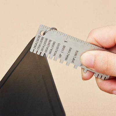 Metal Sheet Thickness Gauge Metal Tool Stainless Steel One Sided Material Wire Thickness Gauge Plated Size Inspection Tool