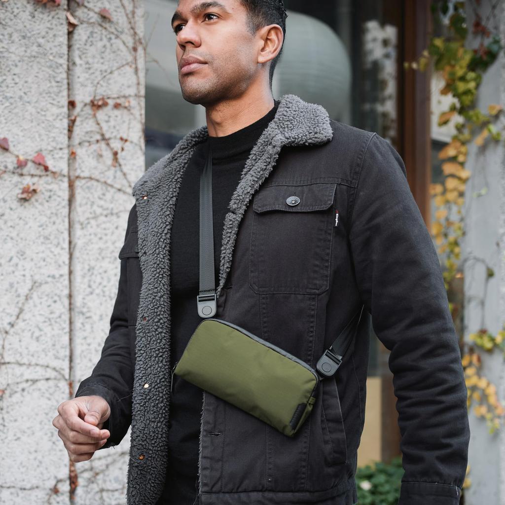 ALPAKA Flight Pouch Compact Travel Bag (0.3L) - Holds Smartphone and Passport - Men's Travel Pouch - Main Compartment with YKK Zipper - Back Pocket wi