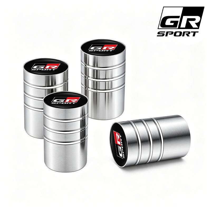 4Pcs Aluminum Alloy Tire Valve Caps Anti Leak Dust Cover Car Wheel Accessory For Toyota Hilux Corolla RAV4 Camry Highlander C-HR