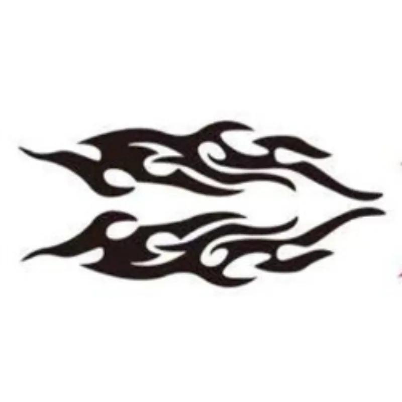 2Pcs Car Stickers Modified Flame Decals Scratches Motorcycle Bumper Hood Rearview Mirror Head Cover Sticker Car Styling Decor