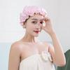 Waterproof Shower Cap Bath Cap Double-layer Shower Cap Household Acssories For Women Women's Cap Bathroom Acssories