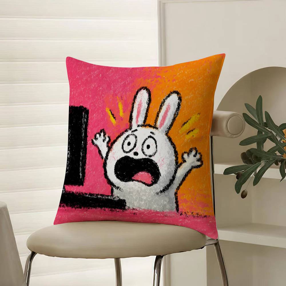 Geeignet für Spoof Tier Witz für Arbeiter Kissenbezug Komfort Sofabett Seidig elegant Verdeckter Reißverschluss Dekorative Kissenhülle