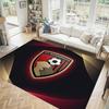 Bournemouth Football Design Crystal Velvet Carpet Cozy Non?Slip Printed Rug For Bedroom Living Room Entrance