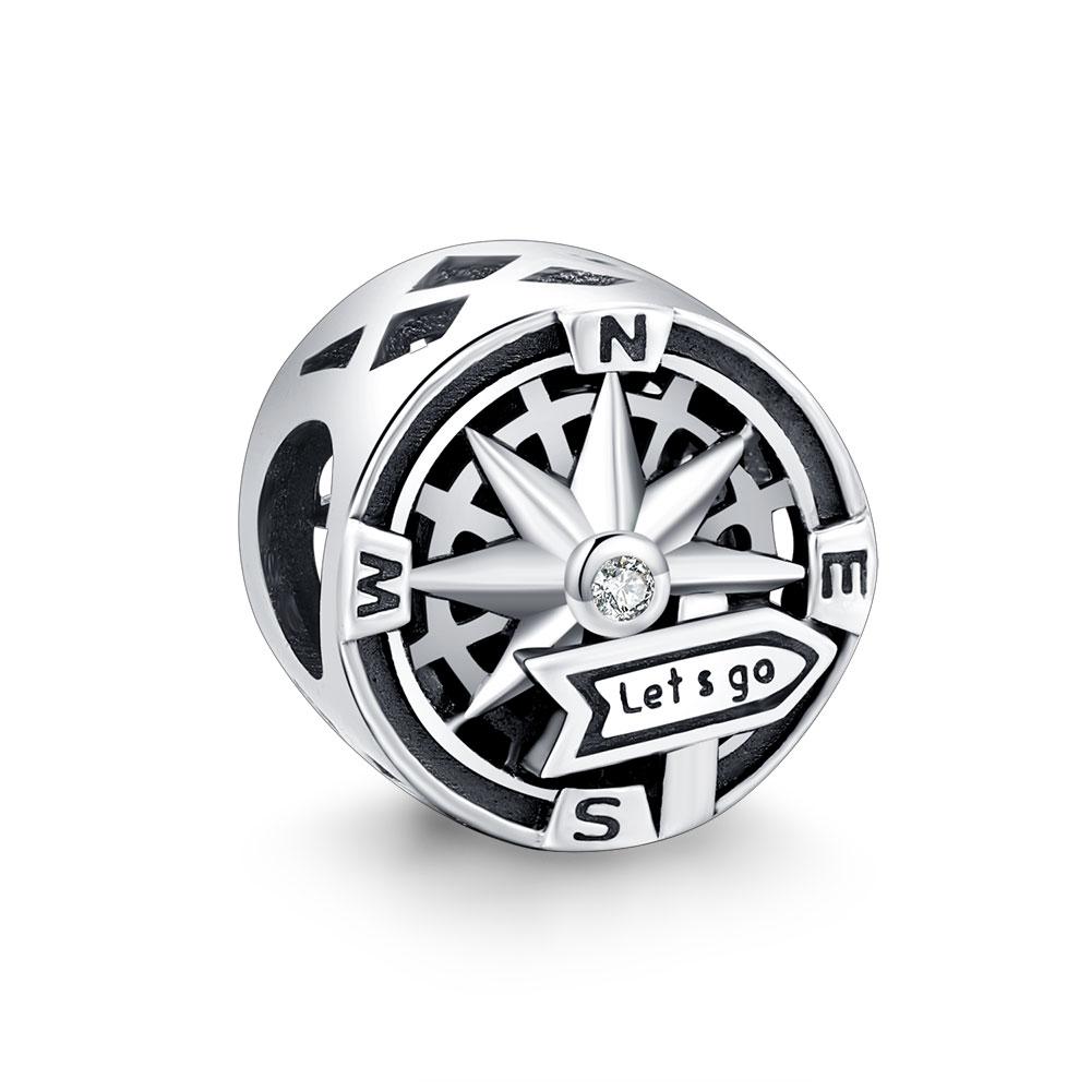 New Copper Mermaid Charm Ocean Glass Beads Pendant Fit Original Bracelet For Women Diy Gift Making Jewelrygift