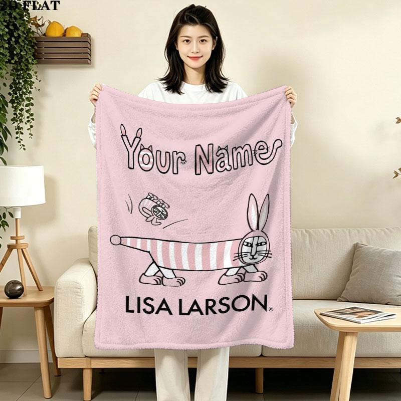 1PC Animal Parade Custom Name Patterned Flannel Blanket Suitable For All Seasons for Home Decor Warmth and Comfort Gifts Holiday Gift