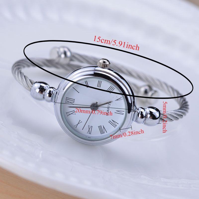 1PC Simple Silver Women's Watch Elegant Small Bracelet Women's Clock Fashion Retro Women's Watch Gift LXY