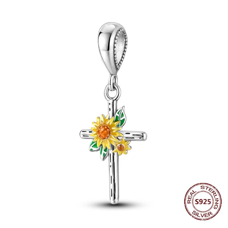 Teufelsaugen Anhänger 925 Kupfer Original Hand von Fatima Blauer Zirkon Kreuz Blaue Augen Charms Passend für Armband DIY Herstellung Zirkon Geschenk