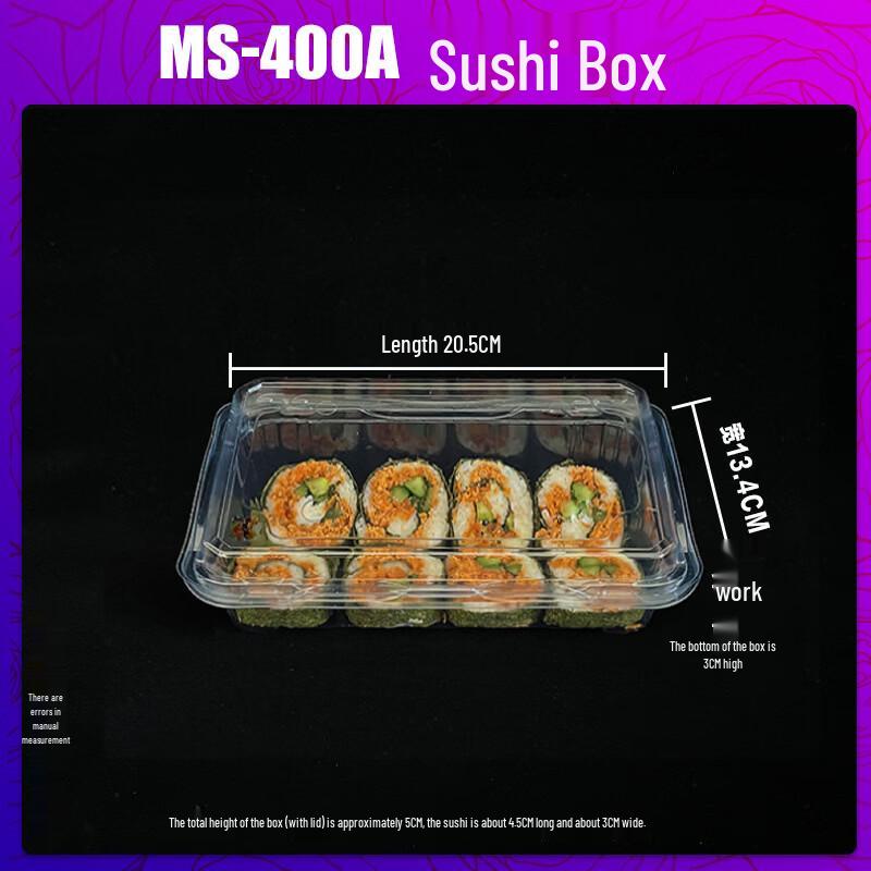 Disposable Transparent Rectangular Sushi Take-out Box
