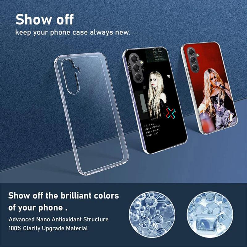 Singer Avril Lavigne Phone Case for Samsung A17 A37 A57 A07 A16 A26 A36 A56 A06 A02S A12 A22 A32 A52S A04S A14 A24 A34 A54 A03 A