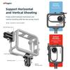 aMagisn AG01 Sports Camera Video Cage Camera Cage Aluminum Alloy with Dual Cold Shoe Mounts &