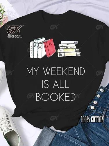 

Кофе Книги Коричневые Книги Американский Ретро Хлопковая Футболка Женская Футболка с Круглым Вырезом и Рукавом Три Четверти Принтованные Топы Женские Футболки Оверсайз 4XL