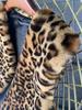 Leopard Print Faux Fur Winter Vest - Women's Mid-Length Soft Warm Coat