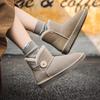 Trendy Women's Cowhide Snow Boots - Cute, Non-Slip, Thickened, Short-Tube for Autumn/Winter