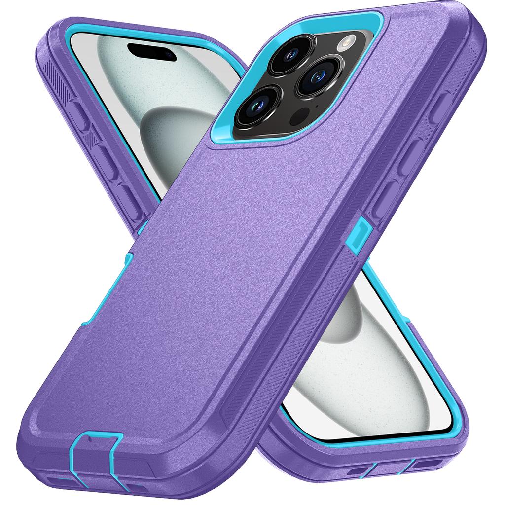 Armor Shockproof Defender Phone Case For 11 12 13 14 15 Pro Max X XS XR XSMAX 7 8 Plus SE2 SE4 Hard PC+TPU Back Cover