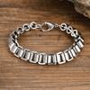 Chunky Stainless Steel Bracelets for Men,Never Fade Links&Links Wristband,New Punk Casual Jewelry Gifts for Him