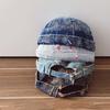 Frayed Edges Denim Docker Cap Cotton Polyester Blend Distressed Denim Hat  Men Women