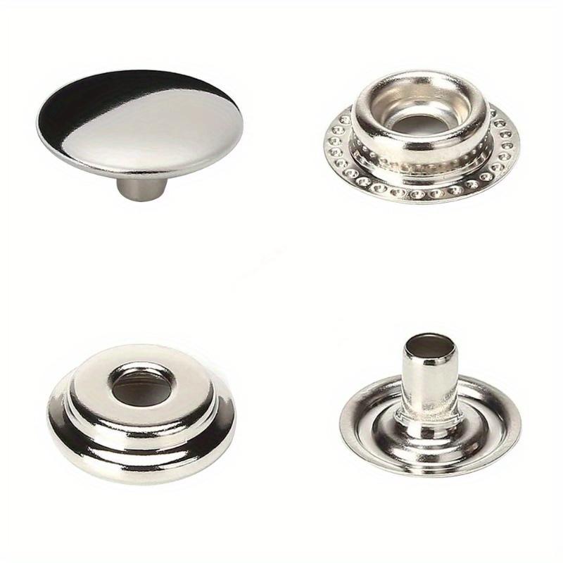 100 pezzi 15mm Canvas Snap Kit Marine Grade Snap Fastener Bottoni automatici in acciaio inossidabile per copertura barca, cucito pelle, vestiti, tenda
