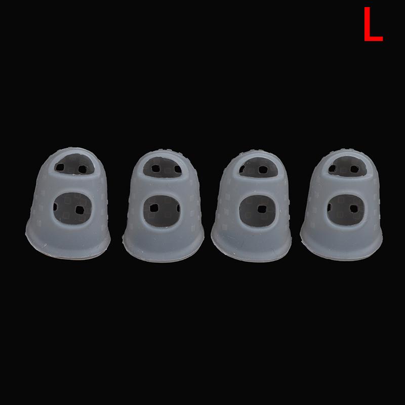 4 Pcs Silicone Non-Slip Finger Guards Guitar Fingertip Protector Finger Stall