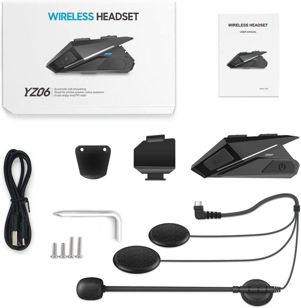 Motorcycle Earphones, Helmet, Speaker, Bluetooth 5.0, Headset, Separated, Thin, Large Capacity, Hi-Fi Sound Quality,