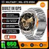 Outdoor GPS Sports Smart Watch Men Built in GPS Compass 5ATM Waterproof Bluetooth Call HD AMOLED Screen Fitness Smartwatch