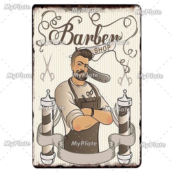 Barber Rules Metal Sign Tin Sign Vintage Decor Room Decoration Metal Plaque Man Cave Bar Sign Poster Home Decor