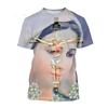 Christian Mother Of God Virgin Mary Jesus Loves Casual Tee Tops Short Sleeve Women's Men Adult and Children's Clothing Tshirt