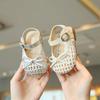 Baby Girl Sandals Toddlers 1-3 Years Soft Sole Non-Slip Princess Style With Bow Strap Footwear