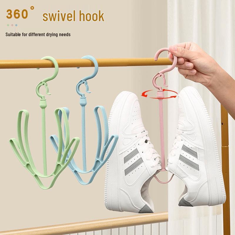 Hanging Shoe Drying Rack - Balcony Storage Hook Hanger for Sandals and Outdoor Shoes