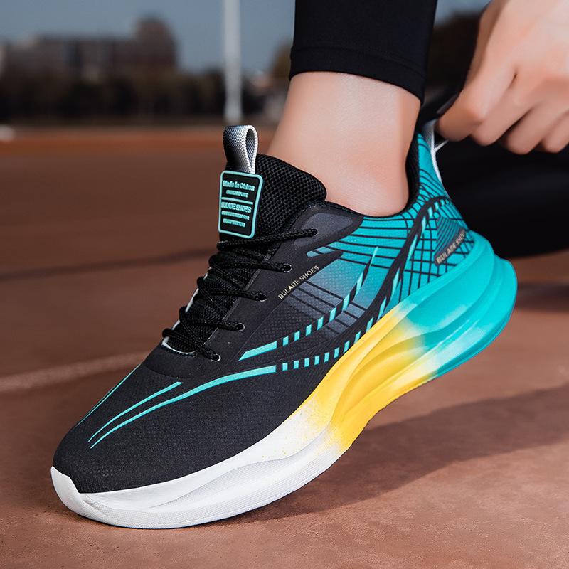 Large size trendy sports shoes Red Rabbit casual running shoes Xiyin men's shoes lightweight foreign trade flying woven mesh shoes men's