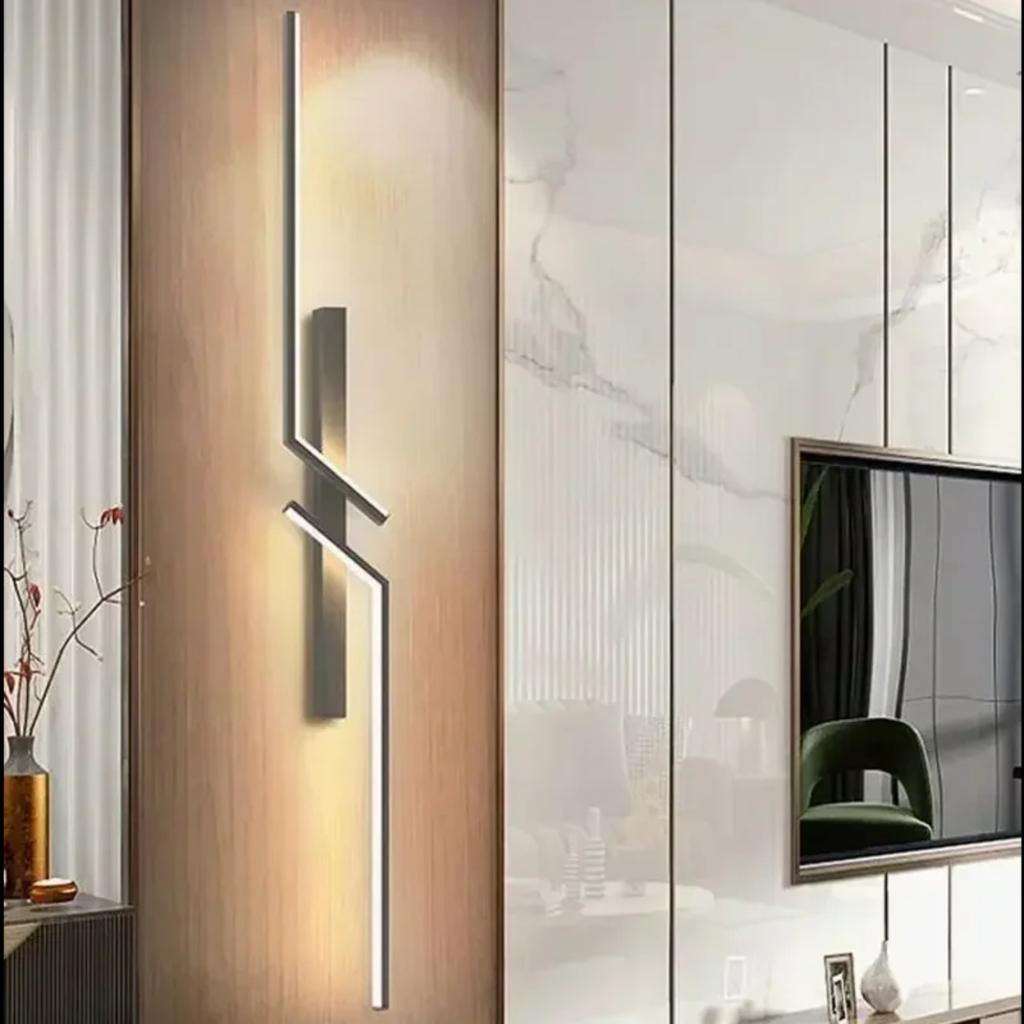 New Sleek, Contemporary, Long LED Wall Lamp Light for Bedroom or Living Room Decor. Perfect Minimalist Design for Background and