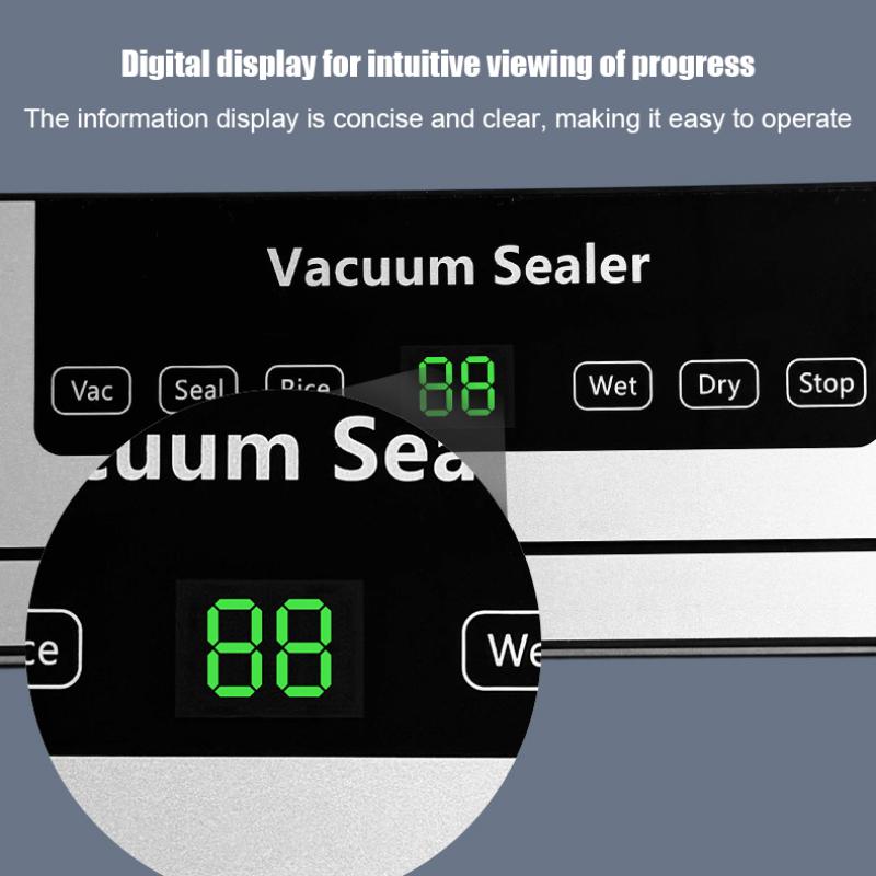 Automatic Multifunction Vacuum Sealer Machine With High Power Suction For Food Preservation Packaging Kitchen Appliance