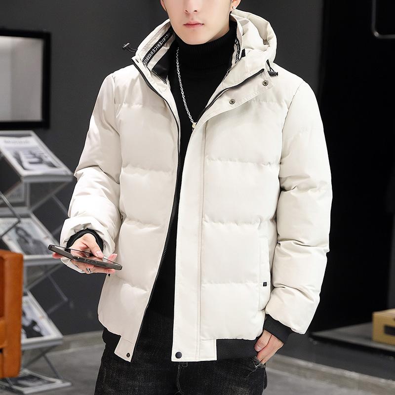Warm Cotton Jacket for Men In Winter New Cotton Jacket Korean Style Thickened Cotton Jacket for Men Hooded Teenager Jacket