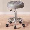 Modern Minimalist Beauty Stool, Adjustable Mobile Hairdressing Chair, Comfortable Cushioned Backrest Seat, Salon Barber Stool