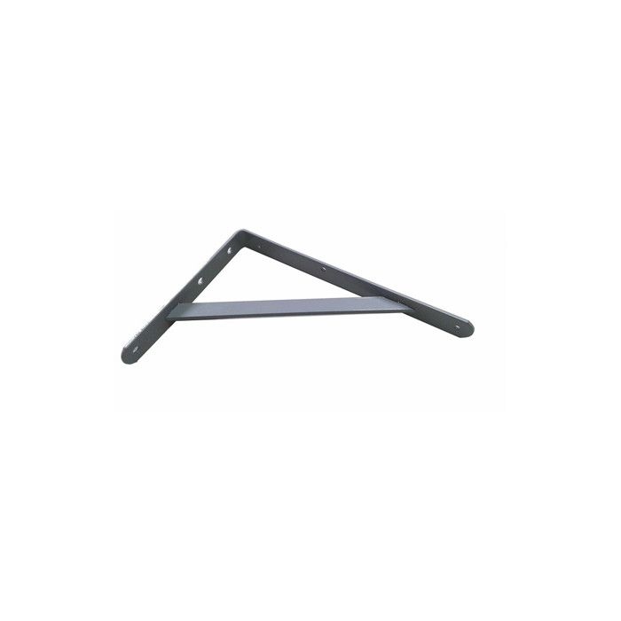 Winkel aus silberfarbenem Stahl Fortex 20x30cm - GENERISCH - 2er-Set - hohe Festigkeit