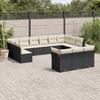VidaXL Garden Lounge Set with Cushions 13 Pcs Black Braided Resin 3218446