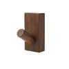 Walnut Wood Wall Hooks, Nordic Creative Entryway Coat Hooks, Punch-Free Solid Wood Hanging Hooks for Door Back Clothes Hanging