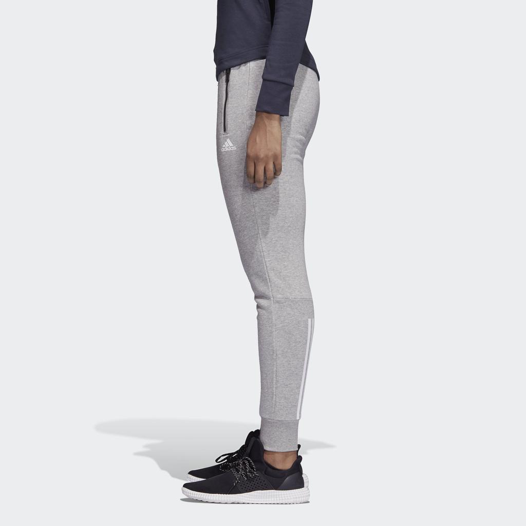 Adidas W Sid S Jogger Striped Drawstring Comfortable Casual Knit Sports Pants Women Pants Gray CY0693