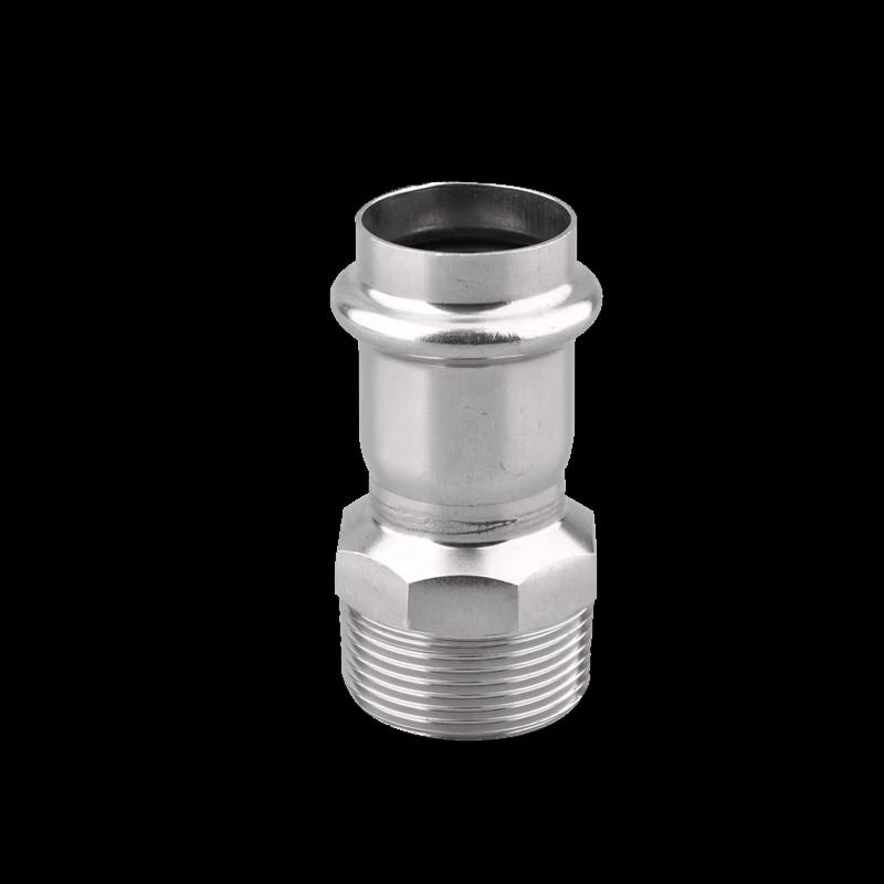 Stainless Steel Press-fit Male Thread Straight Connector