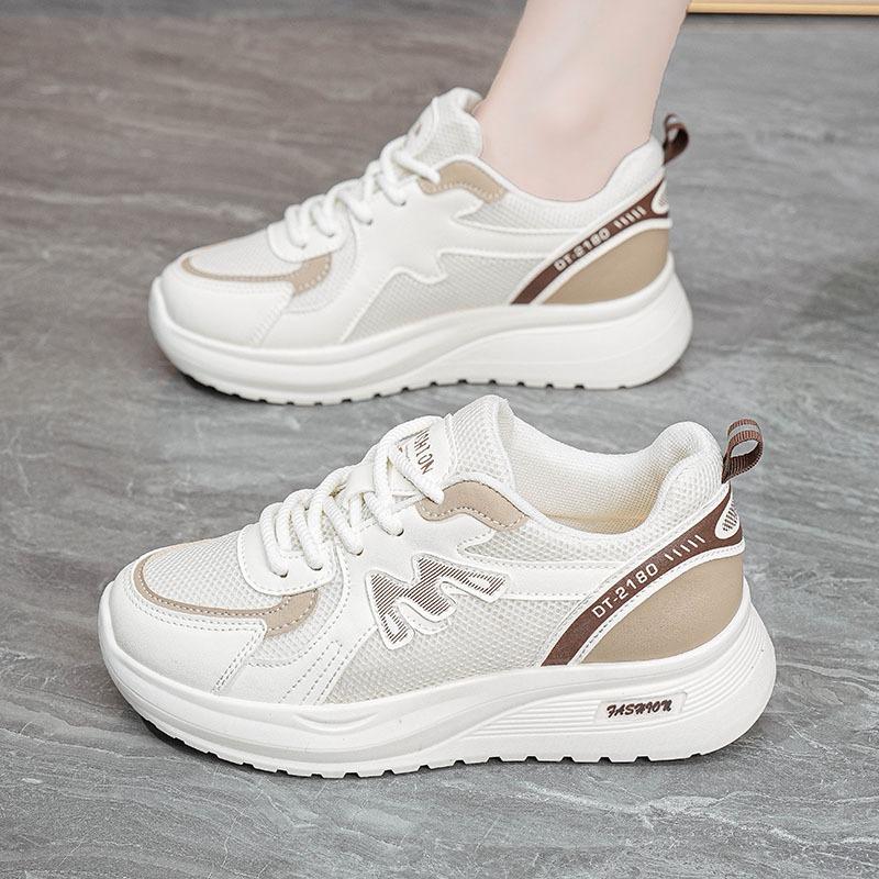 Breathable Mesh Sports Shoes, Women's Thick-soled Casual Running Shoes