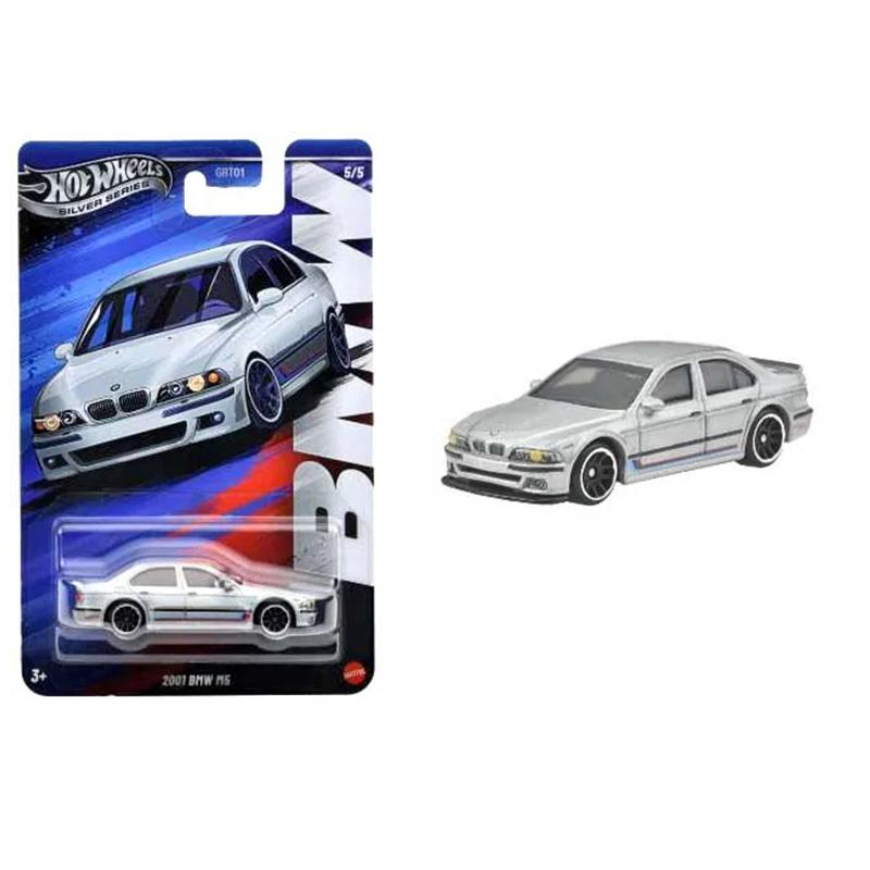 Original Hot Wheels Silver Series 1/64 Auto BMW Collection Car Metal Models M1/M2/M3/M4/M5 Toys for Boys Mini Simulation Vehicle