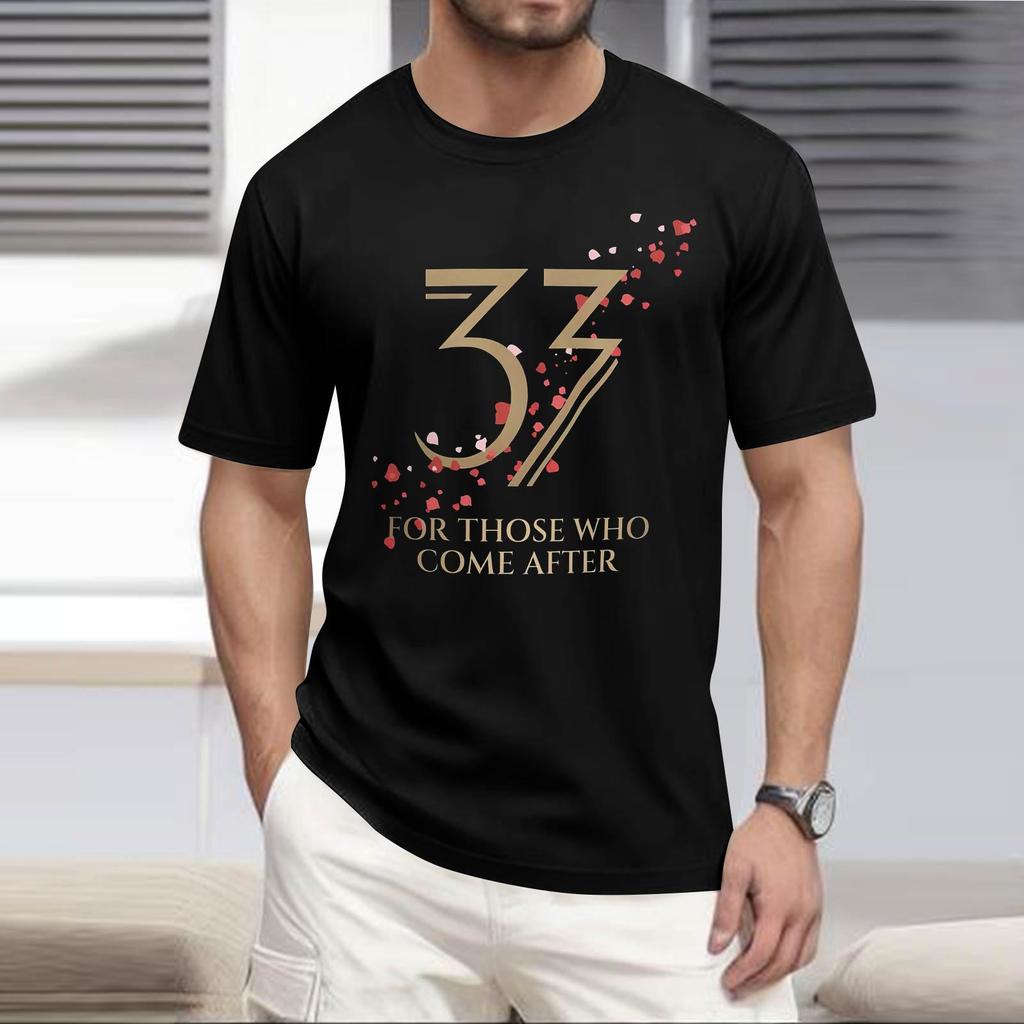 Stylish And Casual Men's Round-neck Loose-fitting Short-sleeved Top.