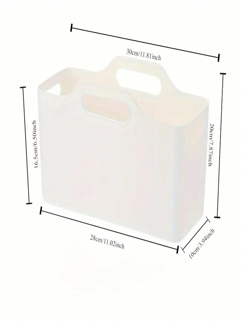 1-Pack Plastic Cleaning Supplies Storage Box - Multifunctional Storage Basket for Kitchen, Bathroom, Bedroom, Office and Dormitory - Durab