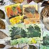 ZABC Autumn Leaves Retro Collage Stickers: DIY Journaling Material - 6 Styles
